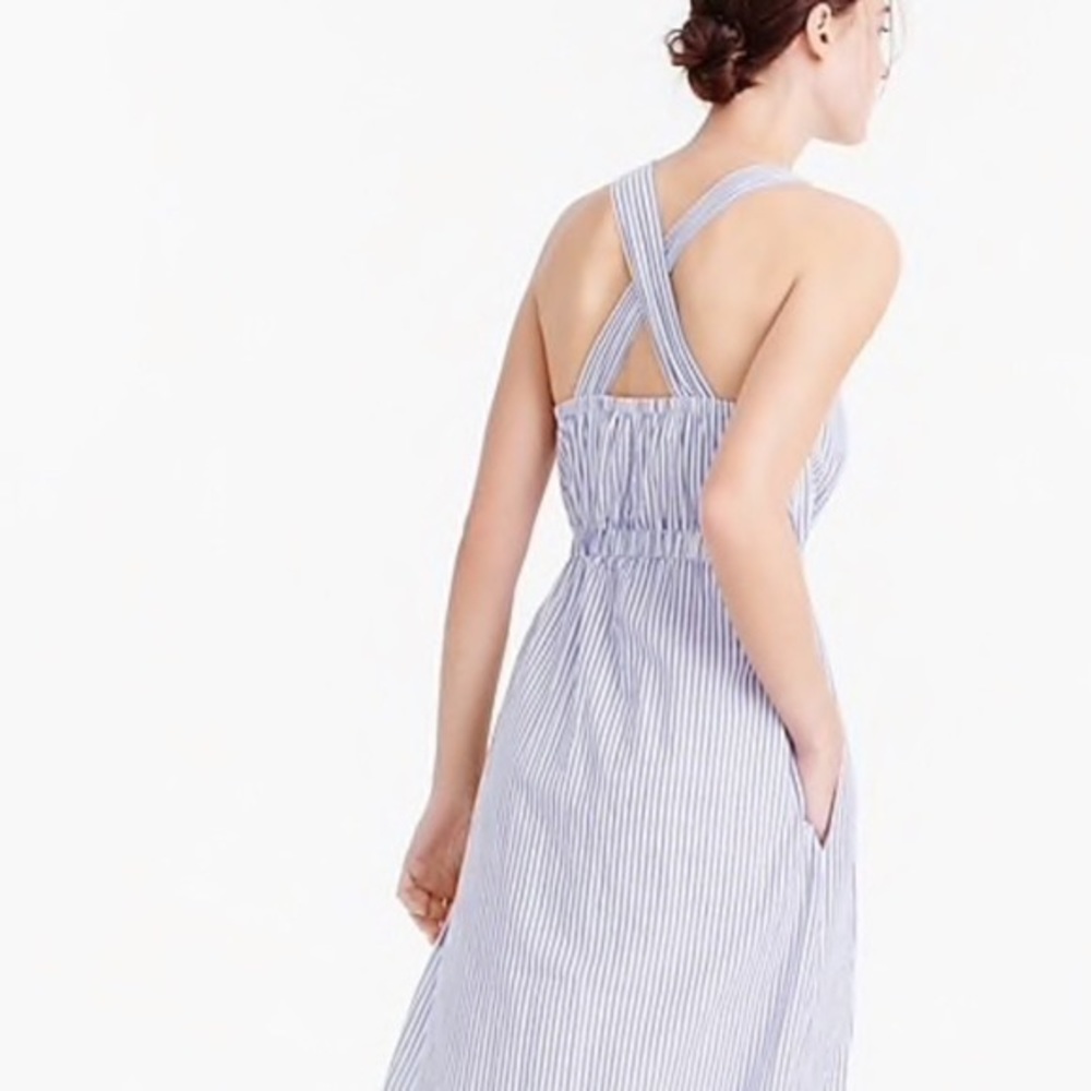 🆕 J.Crew Cross Back Midi Dress (M) - Picture 2 of 6